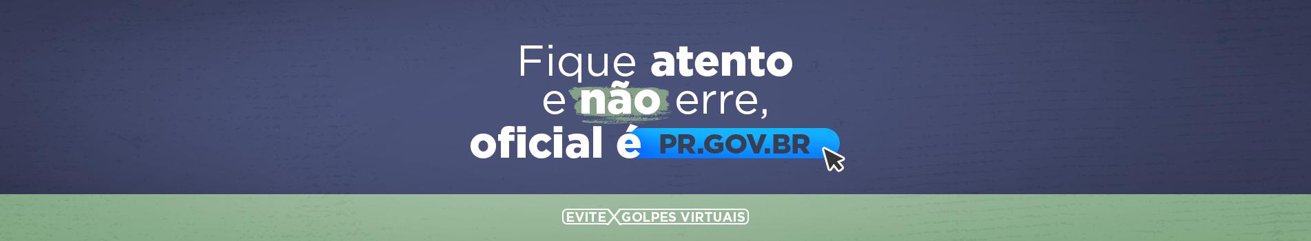 Não erre. O oficial é pr.gov.br