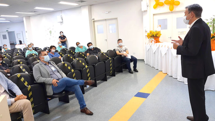 Visita presidente Funeas no Hospital Infantil