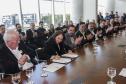 Governador Beto Richa junto com o secretário da Saúde, Michele Caputo Neto, assina contrato de gestão entre a secretaria da Saúde e a Fundação Estatal de Atenção em Saúde do Paraná (FUNEAS), e prorroga o Mutirão Paranaense de Cirurgias Eletivas. Presente o secretário da Infraestrutura e Logística, José Richa Filho, prefeitos e demais autoridades. Curitiba, 23/08/2016. Foto: Pedro Ribas/ANPr