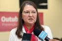 Governadora Cida Borghetti visita o Centro Hospitalar de Reabilitação, Ana Carolina Moura Xavier. O secretário estadual da Saúde, Antonio Carlos Nardi acompanhou a visita. Na foto, a diretora-geral do Centro de Reabilitação, Márcia Santos.  - Curitiba, 17/10/2018. - Foto: José Fernando Ogura/ANPr