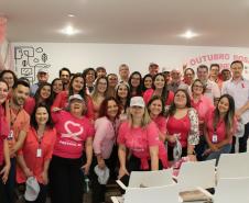 O evento “Outubro Rosa — um toque de amor, previna-se” teve como intuito levar informações às equipes que compõem a Funeas. A solenidade foi organizada pela diretoria técnica da Fundação e contou com uma palestra ministrada pela gerente de enfermagem e hotelaria da Funeas, Rosângela Galvão Cordeiro, que abordou diversos assuntos acerca do câncer de mama