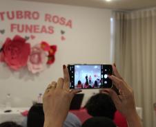 O evento “Outubro Rosa — um toque de amor, previna-se” teve como intuito levar informações às equipes que compõem a Funeas. A solenidade foi organizada pela diretoria técnica da Fundação e contou com uma palestra ministrada pela gerente de enfermagem e hotelaria da Funeas, Rosângela Galvão Cordeiro, que abordou diversos assuntos acerca do câncer de mama