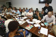 Reunião do Conselho Estadual de Saúde sobre a proposta da Fundação Estatal de Atenção em Saúde do Paraná (Funeas), projeto de Lei 726/13 do Governo do Estado, com a participação do Ministério Público da Saúde, de gestores da Saúde, e de representantes de entidades sindicais e da sociedade civil. Curitiba, 14/02/2014. Foto: Jonas Oliveira/ANPr