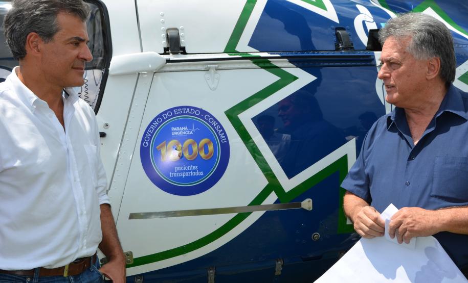 Helicóptero da Rede Paraná Urgência faz voo número 1000